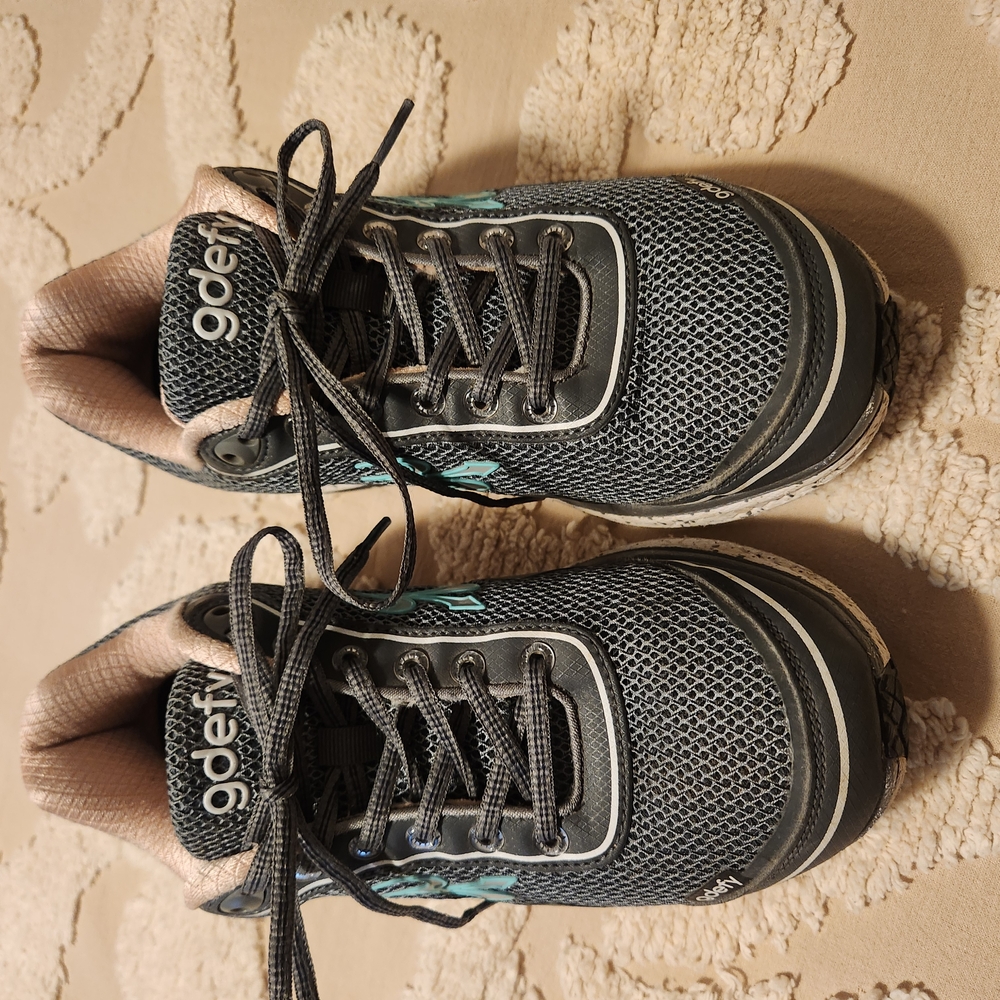 EUC Gdefy Shoes - Grey- Orthotic Walking Shoes - Black and Gray Athletic Shoes